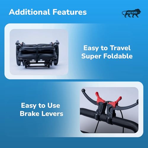 Image of EverActiv Aero Portable Wheelchair for Seniors | Ultra-Light 6.5Kg Aluminium Frame | Foldable, Compact, Attendant Brake, Travel Convenience | Wheelchair for old people
