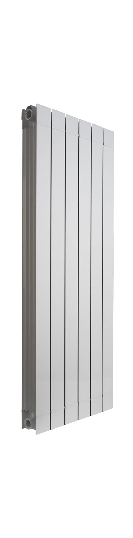 Fondital 83CAM01406 Radiatore in alluminio estruso Garda S/90, 1200 mm, 6 elementi, bianco