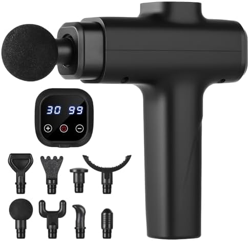 YARUIKE Massageador Muscular 30 Velocidades, 8 Cabeças, Motor Sil...