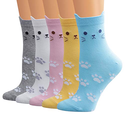 Image of Cute Animal Design Women's Socks Casual Cotton Crew Novelty Socks