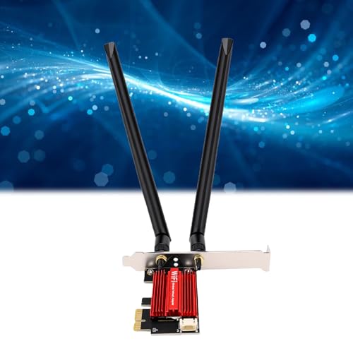 Tarjeta de red inalámbrica Zunate PCIe de doble banda 2.4GHz y 5GHz con Bluetooth 4.1, adaptador WiFi 433Mbps para PC de escritorio, antenas duales de 8dBi para PC Windows 7 8 10 11 miniatura 6