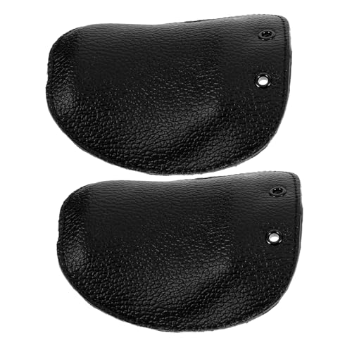 BUTIFULSIC 2pcs Metatarsal Shoe Covers for Men Metatarsal Covers Footwear Guard Metatarsal Protector Metatarsal Boot Guard Steel Toe Covers Shoe Toe Protective Covers Black Cowhide