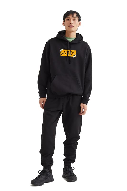 THE DUFFERS Hoodies for Men Weirdo Winter Branded Cotton Hooded Sweatshirt offers donot miss