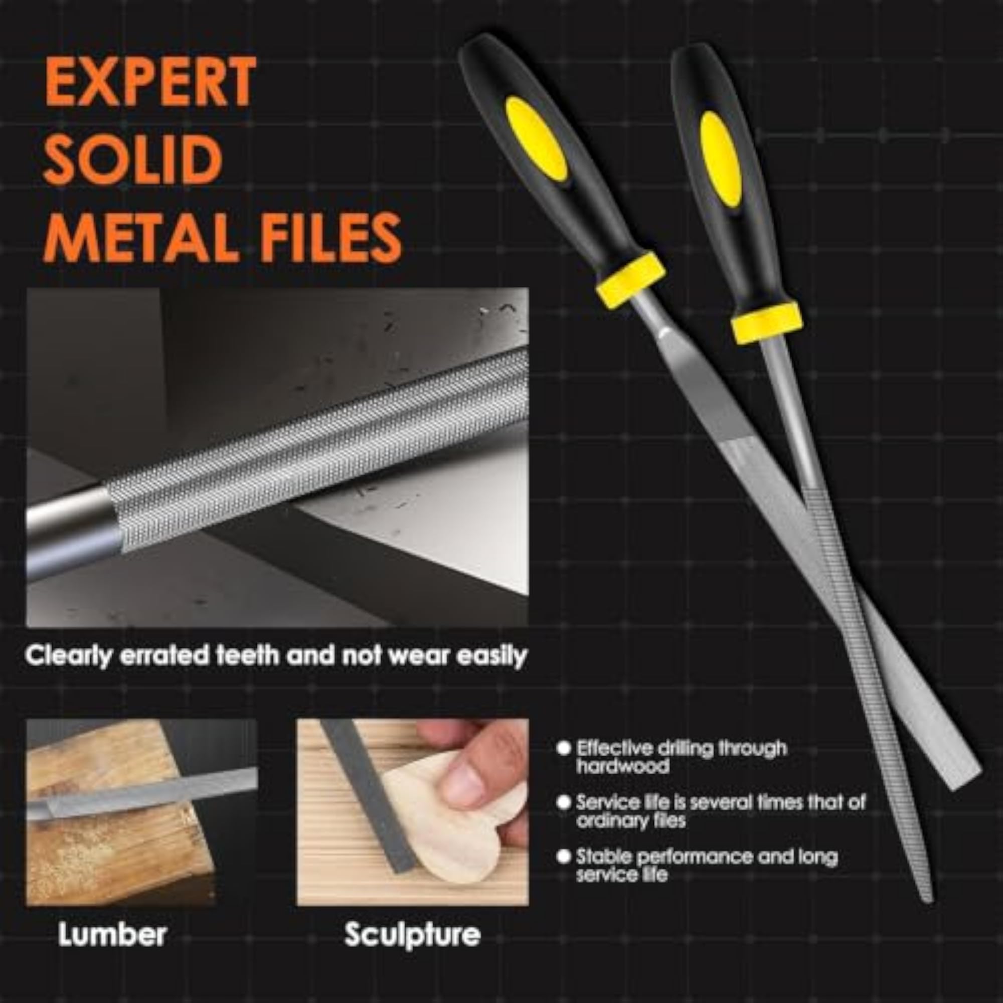 6Pcs Needle File Set with Handle, Precision Rasp Files