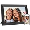Frameo 10.1 Inch WiFi Digital Picture Frame, Smart Cloud Electronic Photo Frame with HD IPS Touch Screen Slideshow 32GB Memory Auto-Rotate Wall Mount, Share Photos/Videos from Phone - Gifts for Mom