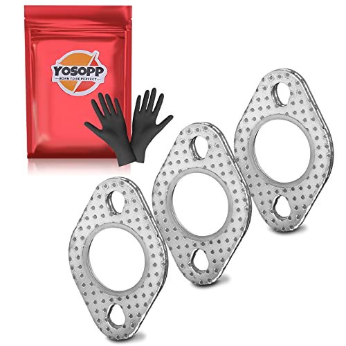 YOSOPP GY6 Exhaust Gasket 3pcs for 50cc-150cc Scooters ATVs