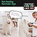 YAUYIK Pet Feeding Reminder, Magnetic Reminder Sticker, AM/PM Daily Indication Chart Feed/Walk Your Pets, Fridge Magnets and Double Sided Tape, Helps You to Track Pet Feeding & Walking (Black)