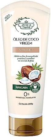 Máscara Óleo de Coco Virgem Anti-Frizz Flores & Vegetais 200g