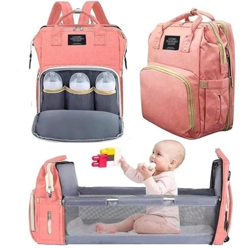 Bolsa Mochila Maternidade Bebê Menino Menina vira Berço Portátil,...