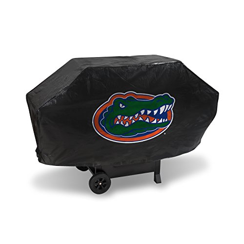 Rico Industries NCAA Florida Gators Black Deluxe Grill Cover Deluxe Vinyl Grill Cover - 68' Wide/Heavy Duty/Velcro Staps