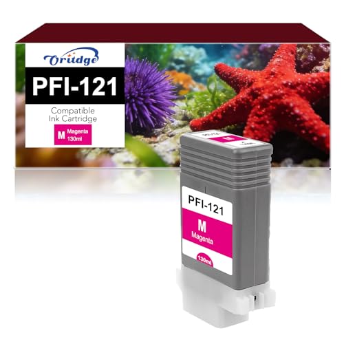 Cartouche d'encre Magenta PFI-121 compatible avec imprimantes Canon ImagePrograf TM-250 et TM-350