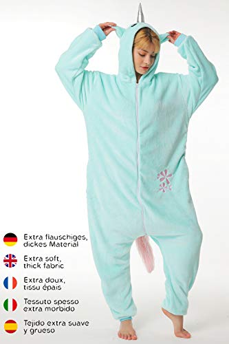 Corimori 1852 (10+ Designs) Jade The Unicorn, One Piece Onesie Hooded Jumpsuit For Adults, Winter Onesie, 180-190 Cm #TOP1