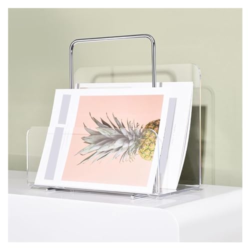 Porte-brochures mural en acrylique transparent, support magazines et livres
