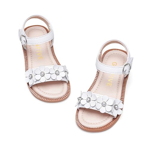 Image of GINFIVE Toddler Girls Sandals Little Girls Kids Summer Shoes Toddler Sandals
