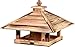 Produktbild dobar® Green Label 18008FSCe Großes Vogelfutterhaus Lumbre - Futterhaus aus Holz - Futterstation zum Hängen - Wildvogelfutterplatz - 50 x 50 x 36 cm - Geflammt - Für Ständermontage