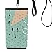 Dot s Art Pattern Phone Wallet Purse Hanging Mobile Pouch Black Pocket