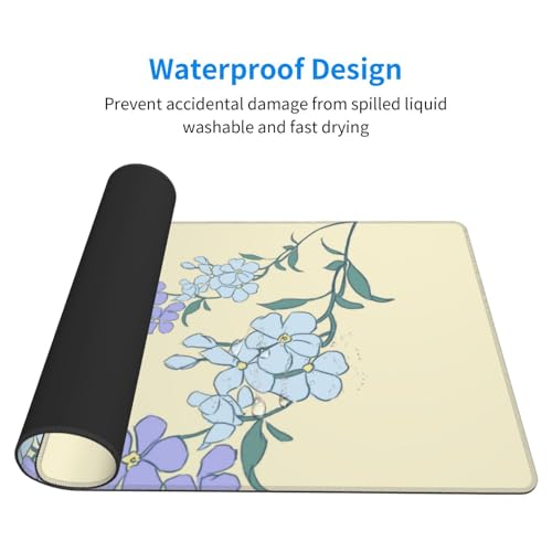 Tapis de souris extra large orchidées pour grand bureau informatique