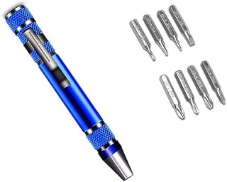 8-in-1 Multi-function Screwdriver Set – Precision Aluminum Alloy Repair Tools, Portable and Convenient for Your Fixing Needs,Blue