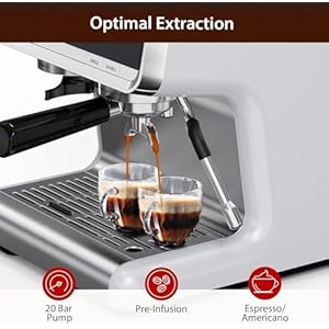 Espressomachine20barespressomakerforcappuccinoandlatteautomaticexpressomachinewithmilkfrothersteamwandandgrindercoffeemakerwith95ozremovablewatertankforhomeoffice Urban Country Home Decor Espresso machine 20 bar espresso maker for cappuccino and latte automatic expresso machine with milk frother steam wand and grinder coffee maker with 95oz removable water tank for home office urban country home decor