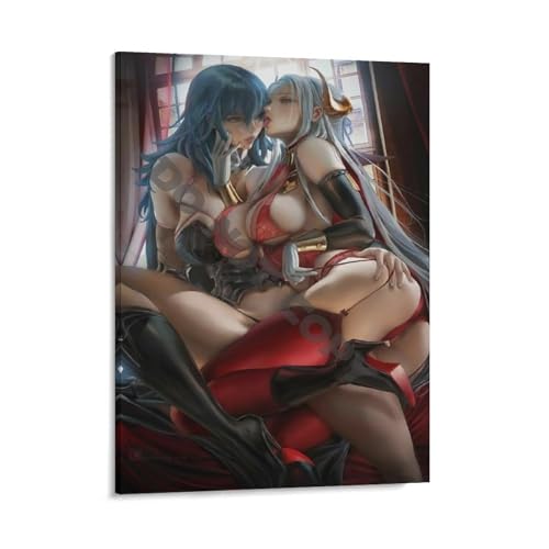 Adult Anime Poster Boobs Girl Sexy Game Poster Hentai Art Poster Hot Sexy Hentai Anime Girl Poster Home Bar Kitchen Coffee Man Cave Garage Wall Decor Art Frameless 8x10inch