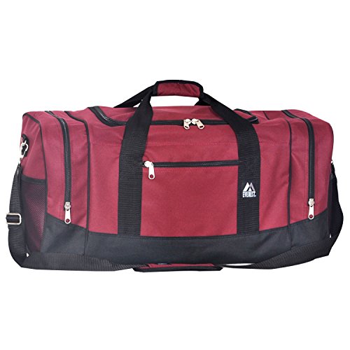 Everest Sporty Travel Duffel Bag, Burgundy, One Size