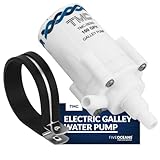 TMC Replacement Marine Electric Galley Water Pump with Mounting Clamp 12V for Boats and RVs, Five...
