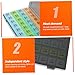 VALICLUD 1 Set Portable Weekly Pill Organizer Compartment Medicine Box Convenient for Travel Separate Sub Shell Design
