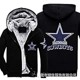 Dallas Cowboys Herren-Hoodies, Fleece-Verdickungspullover, Streetwear, Sport-Hoodies und Sweatshirts, für Outdoor-Sportarten, Wandern im Winter,b,M
