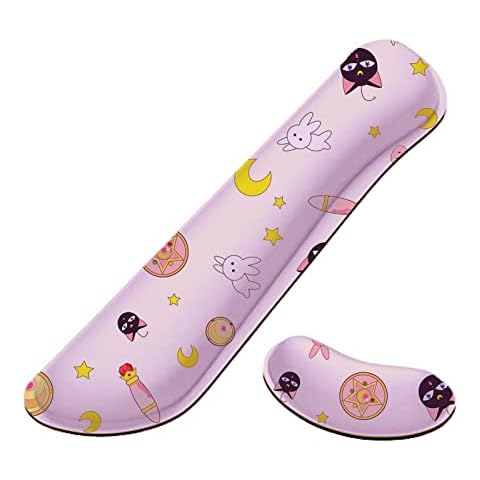DUOAMARE Pink Anime Wrist Rest Set Cover