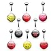 Pierced Owl Set of 8 Naughty, Erotic, Funny Belly Button Rings 316L14g Navel Rings
