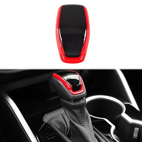 Hyorabyn Car Accessories Fit for Toyota Highlander 2020~2023 Toyota RAV4 2019-2023 Gear Shift Lever Knob Shifter Head Cover Trim ABS Red