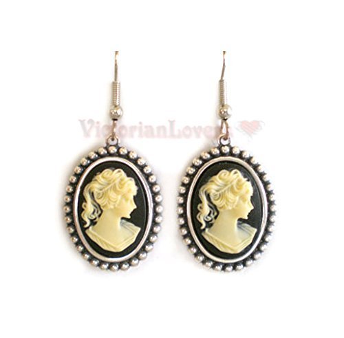 Orecchini Cammeo Vittoriano Lady Classic Victorian...