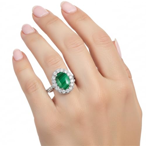 Anillo de corte ovalado en plata 925, joyería de moda para el día a día 4