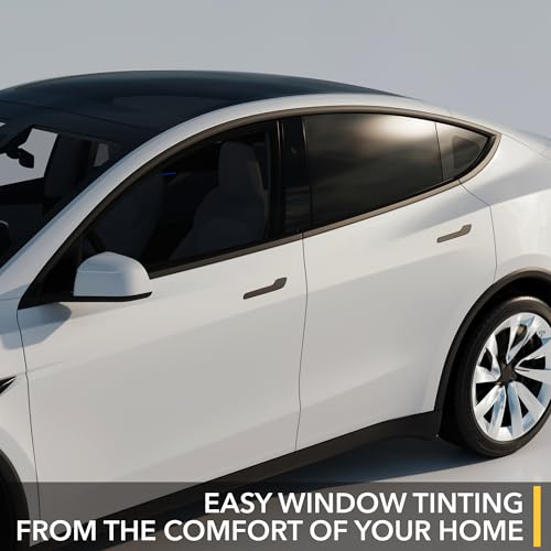 Image of TWRAPS Front Doors Window Tint for Tesla Model Y Juniper 2026, Medium 35% VLT Nano Ceramic IR Film Blocks 99% Harmful UV Light, Rejects 50% Heat, Precut Kit Accessory