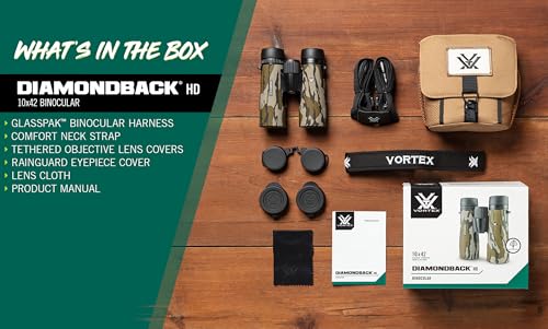 Image of Vortex Diamondback HD 10x42 Binoculars (Mossy Oak Bottomland) | HD Optics, Tripod Adaptable, Waterproof, Fogproof, Shockproof, Included GlassPak - Unlimited, Unconditional Warranty