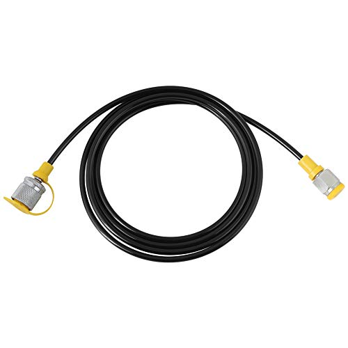 Tuyau de Test de Pression Hydraulique, 2m/6FT, M16 x 2-1/4BSP, Noir, Renforcé de Fibres, 64Mpa, Nylon, Polyuréthane