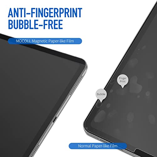 Mocoll Magnetic Paperfeel Screen Protector For Ipad Pro 11 Inch & Ipad Air 10.9 Inch, Paper Textured Removable Screen Protector Compatible With Ipad Air 4/5 Generation, Anti Glare/Matte/Bubble Free #TOP2