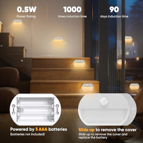 sununiny LED Motion Sensor Night Light,Night Light Battery Powered Auto/ON/Off Stair Sensor Lights with Batteries, Motion Lights for Toilet, Hallway, Bathroom, Kitchen, Childrens Room - Cosy Home Interiors sununiny LED Motion Sensor Night Light,Night Light Battery Powered Auto/ON/Off Stair Sensor Lights with Batteries, Motion Lights for Toilet, Hallway, Bathroom, Kitchen, Childrens Room - Image 6