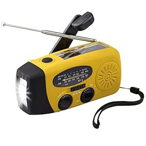 Radio, Portable Solar Radio Hand Crank Dynamo Aangedreven AM/FM/NOAA Weer Radio Emergency Rescue LED Zaklamp Mobiele Power USB Charge – Geel