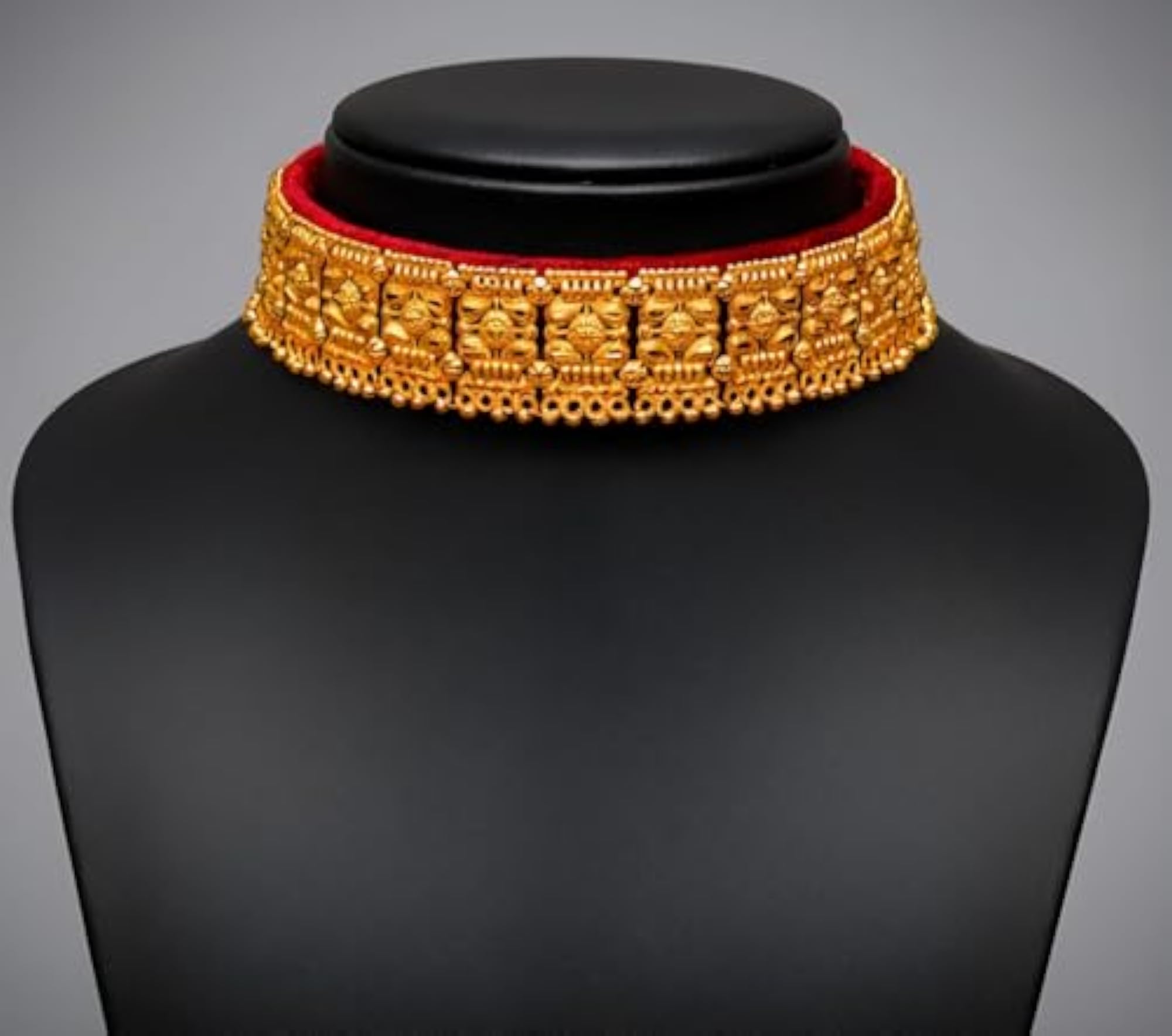 Pahadi Traditional Velvet Choker Necklace for Women