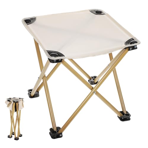 Kisangel Klapphocker Outdoor Campinghocker Tragbarer Picknickhocker Kompakter Campingbedarf Mit Tragetasche Zusammenklappbarer Hocker Für Reisen Und Angeln