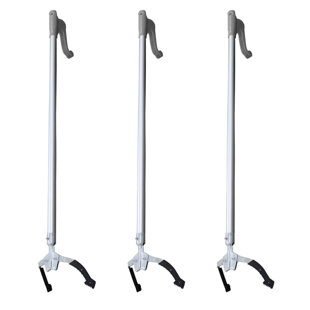 Apex 3x Pinze Raccogli Rifiuti e Oggetti, Leggere e Resistenti con Morsetto in Gomma e Maniglia Ergonomica