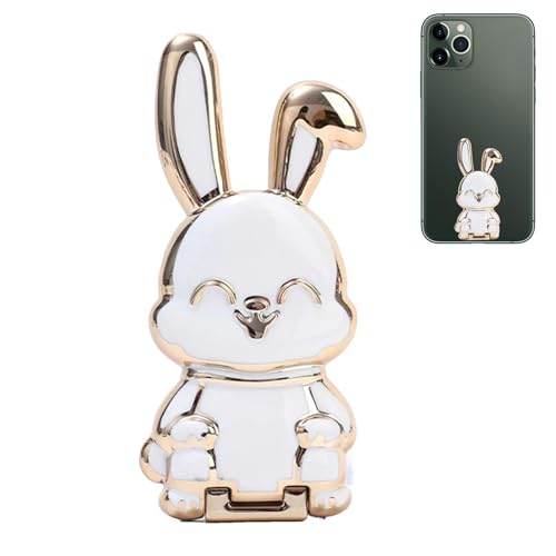 Foldable Bunny Phone Bracket - Multifunctional Bunny Phone Holder Stand, Folding Lazy Buckle Paste Type Bracket Compatible With 