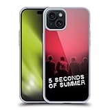 Head Case Designs Officially Licensed 5 Seconds of Summer Colour Washed Posters Soft Gel Case Compatible with Apple iPhone 15 Plus