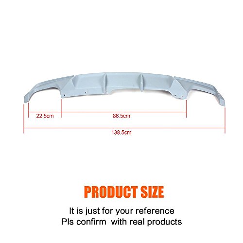 Jc Sportline Fits Bmw 5 Series F10 528I 530I 535I 550I M-Sport Bumper 2011-2017 Rear Diffuser Bumper Lip Spoiler (Gray ） #TOP1
