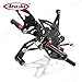 Arashi (Version 2.0) Rearsets for Suzuki GSXR 600 750 2006-2010 Motorcycle Accessories Adjustable Footrests Foot Peg Rear Sets GSXR600 GSXR750 Black 2007 2008 2009
