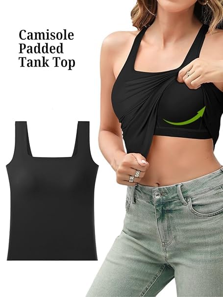 Image of SHAPERX Seamless Round Padded Camisole in for Women - Soft Fabric with Removable Cups