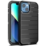 YmhxcY for iphone 14/iphone 13 Case,3-in-1 Super Heavy duty phone protective case/Shock Protection/Dust Proof/Super sturdy, Designed for iphone 14/iphone 13 6.1"-Black
