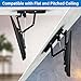 TOPSKY Electric Ceiling TV Mount with Remote, Motorized Drop Down TV Ceiling Mount for 32–70 Inch Flat & Curved TVs, Up to 88 lbs, VESA 600x400, Fits Flat & Pitched Ceilings, Black