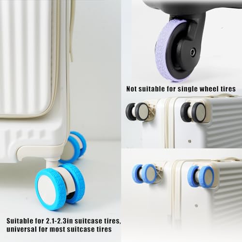 Luggage Wheel Covers 8 Pack Silicone Universal Fit Protects Wheel Suitcase Wheel Covers Protector Covers Cover for Carry-on Luggage with Spinner Luggage (grey), groy2